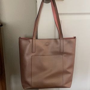 Rose gold tote